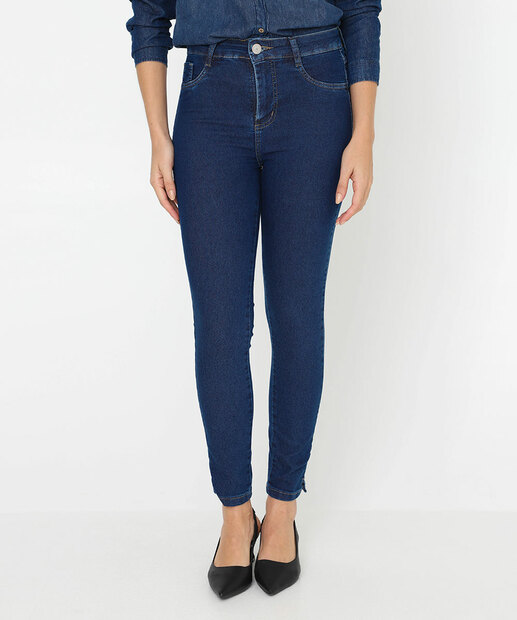 Calça Feminina Jeans Cigarrete Sawary Azul