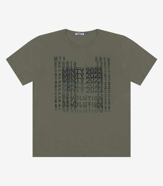 Camiseta Juvenil Estampada Masculina Minty Verde