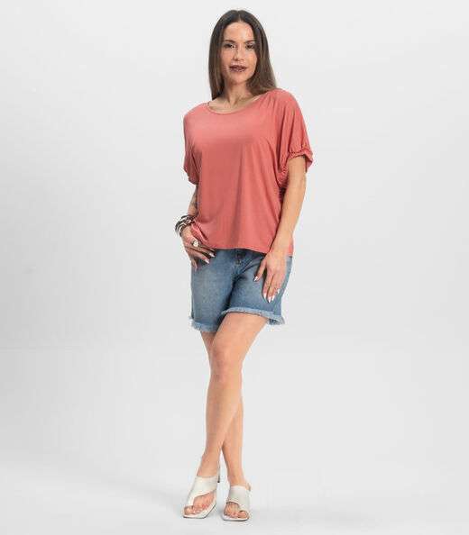 Blusa Viscose Infinita Cor Laranja