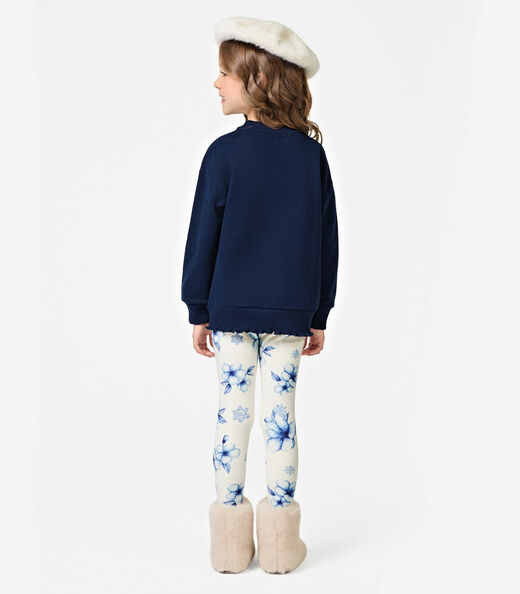 CONJUNTO BLUSAO COM LEGGING Azul