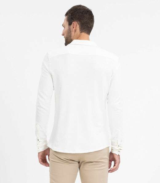 Camisa Masculina Manga Longa Moletinho Diametro Bege