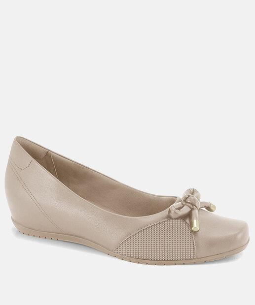 Sapatilha Feminina Bico Quadrado Recorte Comfortflex 