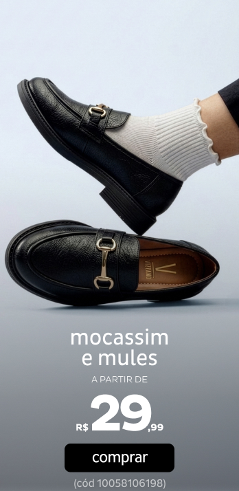 Mocassim e Mules a partir de R$29,99