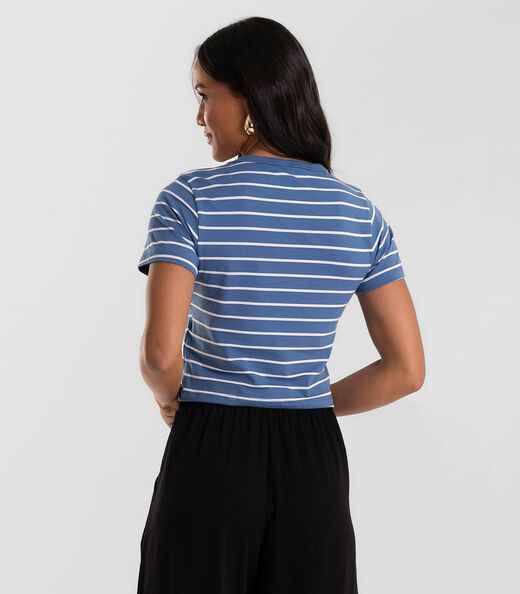 Blusa Feminina em Cotton Leve Rovitex Azul