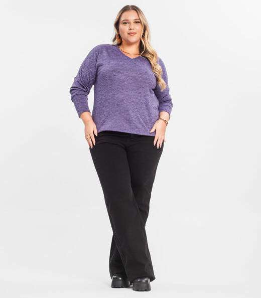 Blusa Feminina Plus Infinita Cor Roxo