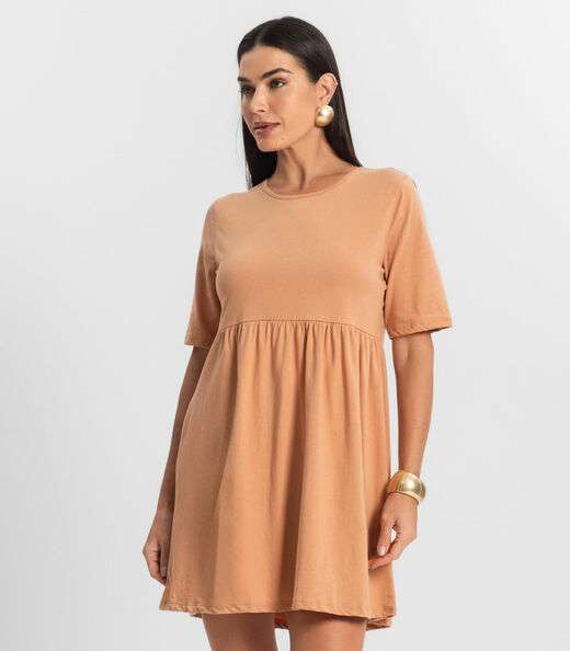 Vestido Feminino Liso Select Marrom