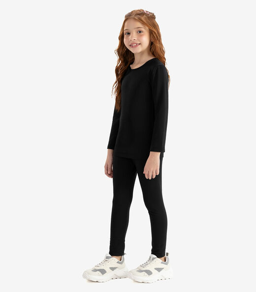 Legging Malha Térmica Rovi Kids Preto