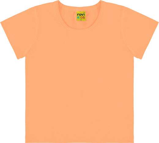 Blusa Básica Infantil Cotton Leve Rovi Kids Laranja