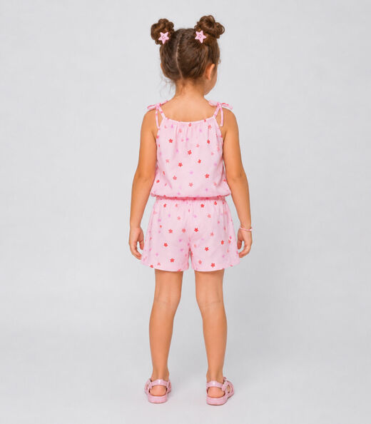 Conjunto Infantil Blusa de Alça e Short Select Rosa
