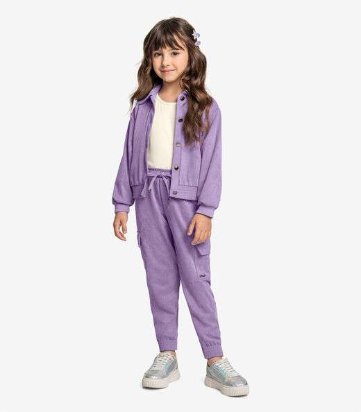 Calça Infantil Feminino Jogger Trick Nick Roxo