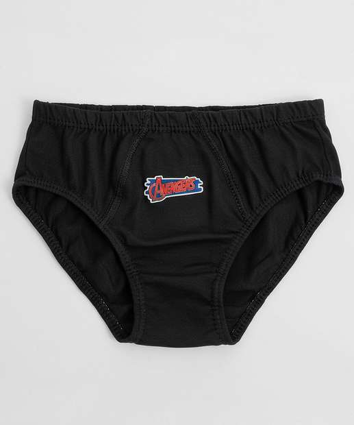 Kit 3 Cuecas Infantil Avengers Tam 2 a 12