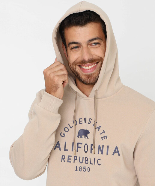 Blusa Moletom Masculino California Marisa Marrom