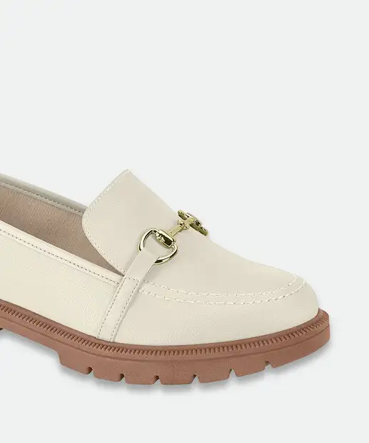 Mocassim Loafer Feminino Tratorado Beira Rio Branco