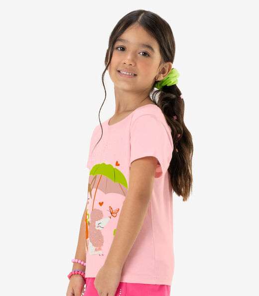 Blusa Infantil Feminina Rovi Kids Rosa