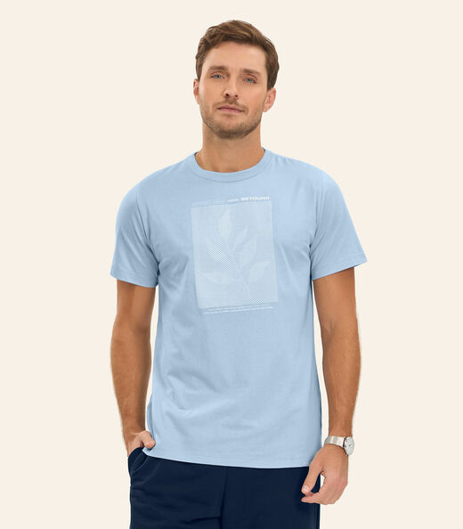 Image_Camiseta Meia Malha Masculina Diametro Azul
