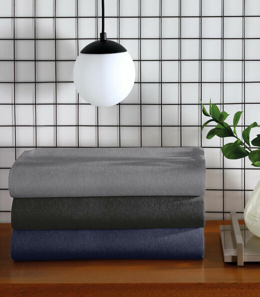 Jogo De Cama Queen Malha 3 Peças Fusion Vivaldi Azul