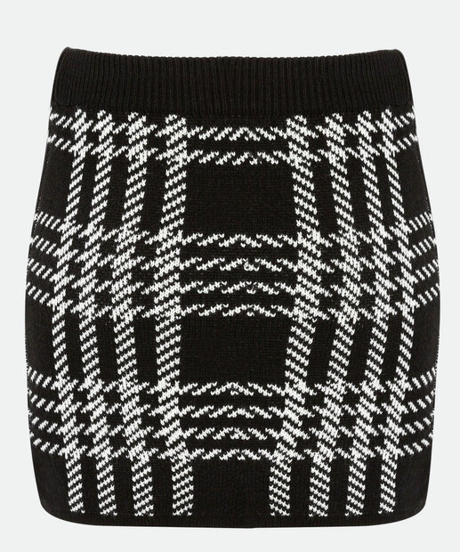 Saia Feminina Tricô Pied Poule Marisa 