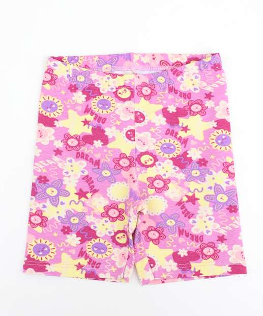 Image_Bermuda Infantil Ciclista Cotton Estampa Flores Tam 1 a 3