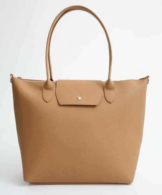 Bolsa De Ombro Tote Feminina Marisa Bege