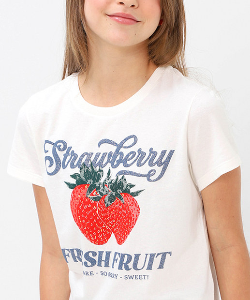 Blusa Juvenil Tam 10 a 16 Off White