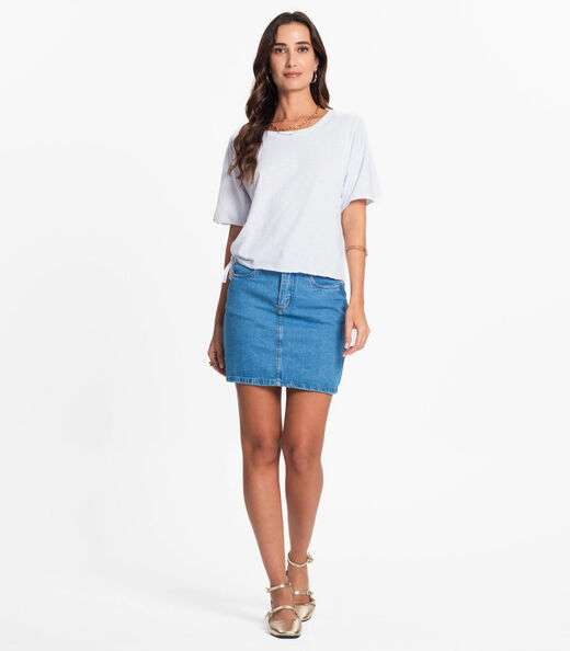Blusa Infinita Cor Meia Malha Branco