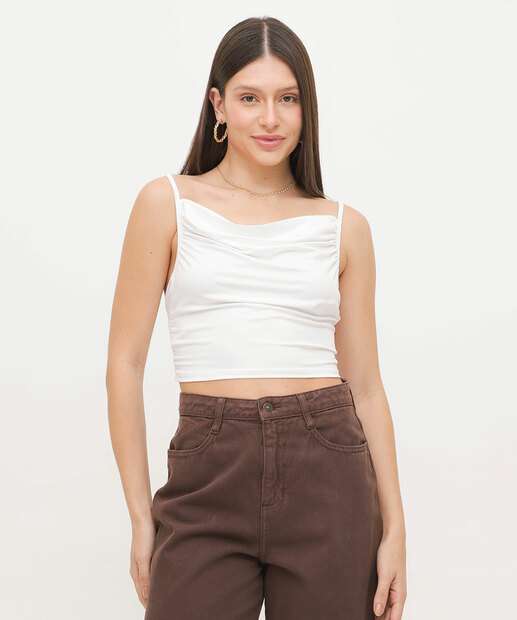 Image_Blusa Cropped Degagê Feminina Alças Finas Marisa