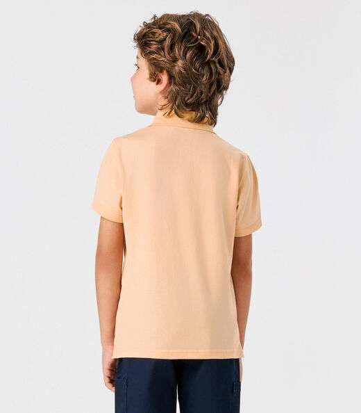 Camisa Polo Infantil Masculina Trick Nick Bege