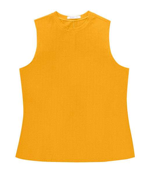 Image_Regata Plus Size Em Ribana Canelada Secret Glam Amarelo