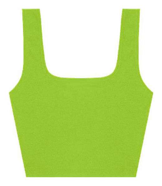 Top Cropped Ribana Básico Rovitex Verde