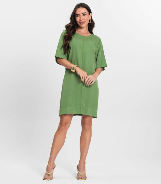 Vestido Curto Feminino Gola Redonda Endless Verde