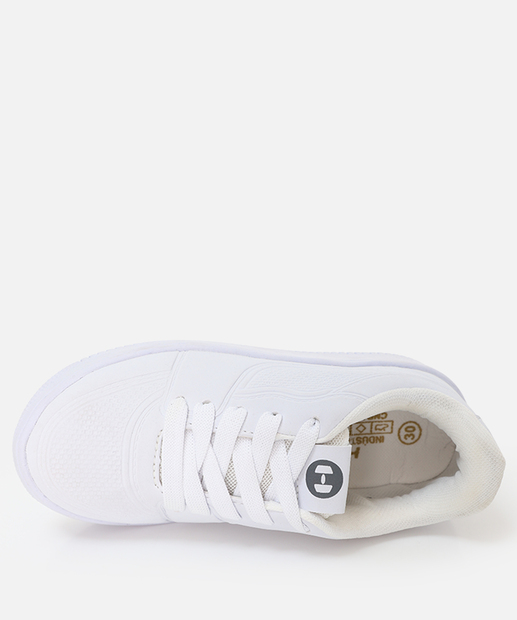 Tênis Infantil Casual Recorte Textura Branco