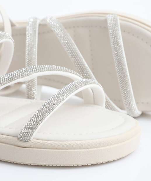 Sandália Feminina Flatform Via Uno Off White