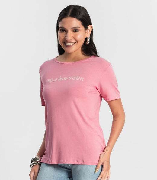 Blusa Feminina Viscotorcion Rovitex Rosa