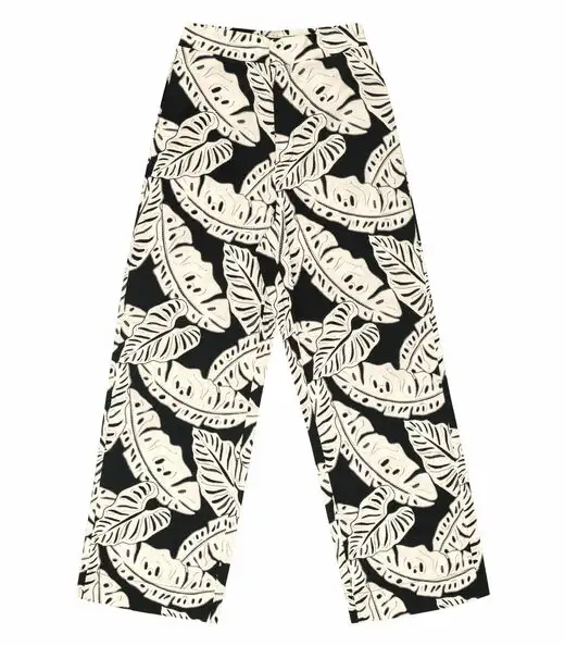 Calça Feminina Pantalona Estampada Endless Preto