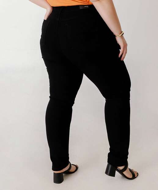 Calça Plus Size Feminina Jeans Skinny Sawary