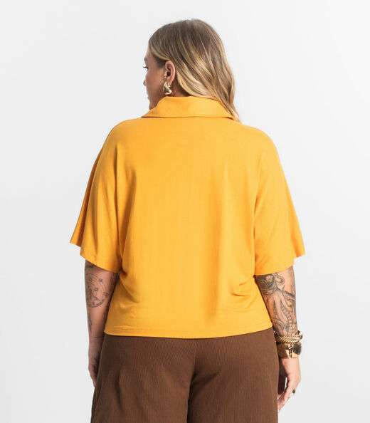 Camisa Feminina Manga Curta Secret Glam Amarelo