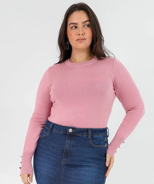 Image_Suéter Feminino Plus Size Marisa Rosa 