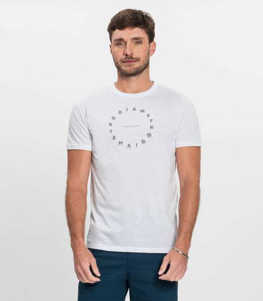 Image_Camiseta Masculina Manga Curta Meia Malha Diametro Branco