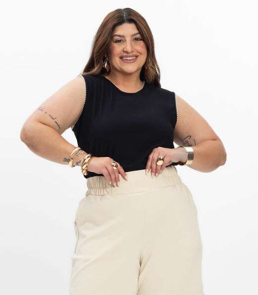 Image_Regata em Viscose Feminina Plus Size Secret Glam Preto