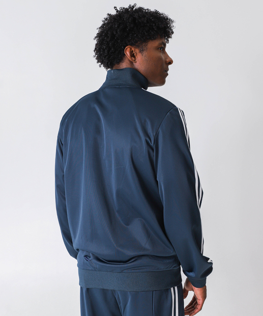 Jaqueta Masculina Helanca Fitness Bolsos MR Azul