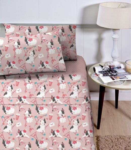 Image_Jogo de Cama Infantil 3 Peças Corttex Rosa