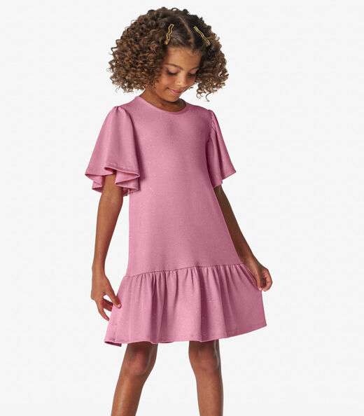 Image_Vestido Infantil em Malha Star Shine Trick Nick Rosa