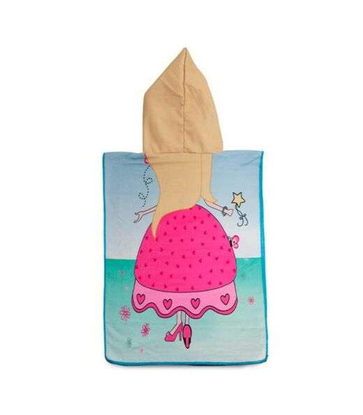 Poncho Infantil Atoalhado Camesa Rosa