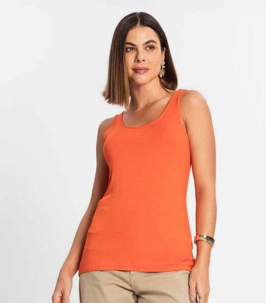 Regata Feminina Básica Rovitex Laranja