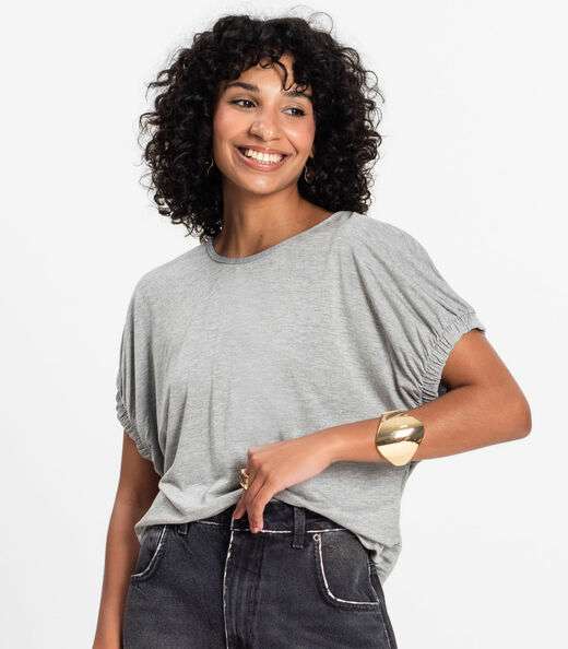 Blusa Viscose Infinita Cor Cinza