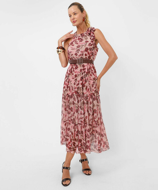 Image_Vestido Midi Feminino Tule Flores Amarração Marisa Bege