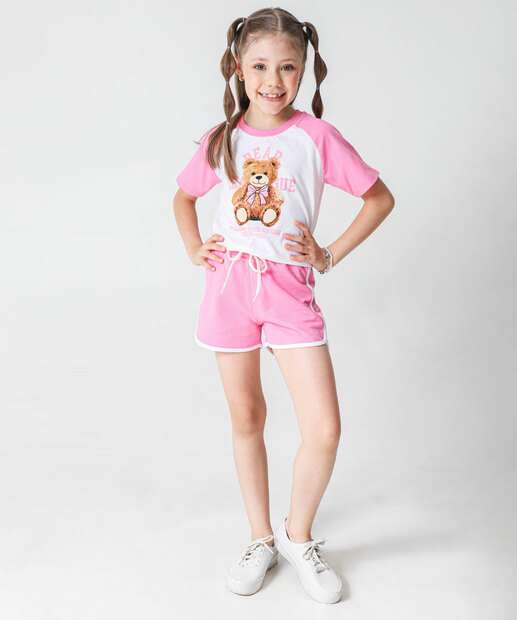 Image_Conjunto Infantil Manga Curta Urso Marisa Tam 4 a 10 Off White