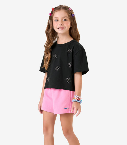 Image_Conjunto Blusa com Shorts Meia Malha Rovi Kids Preto