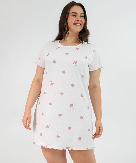 Image_Camisola Plus Size Canelada Corações Marisa Off White