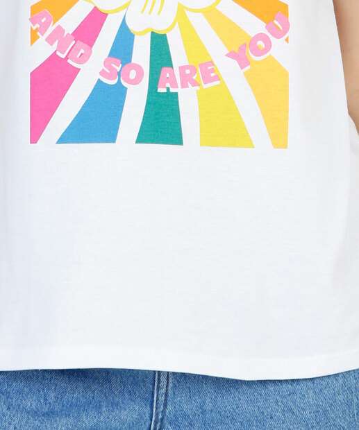 Blusa Feminina Estampa Frontal Manga Curta Marisa